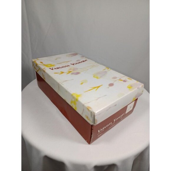 Varsavia Viamara Shoes Womens Size 8.5 Fuchsia Pink Satin Mule Heels Rhinestone - Picture 8 of 10